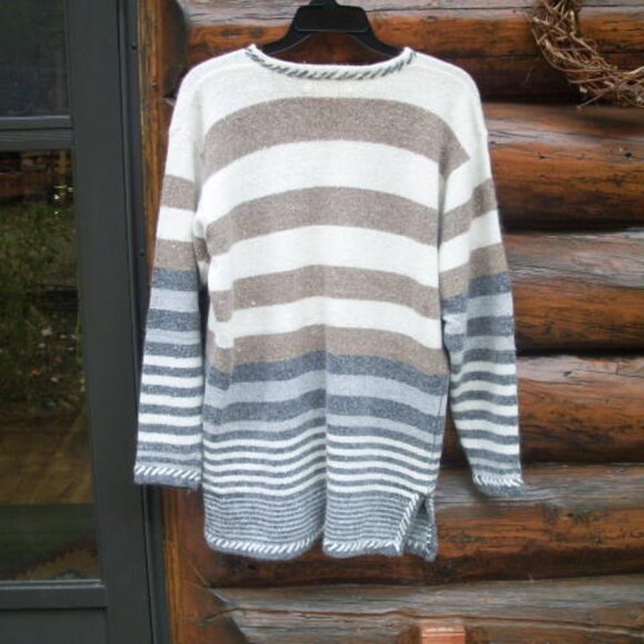 Vintage Gina Peters Sport Silk Angora Rabbit Hair Wool Tunic Length Sweater SZ S - Picture 2 of 3